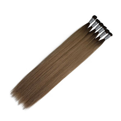 Solicitud personalizada de extensión de cabello de tejido atado a mano con extremos gruesos