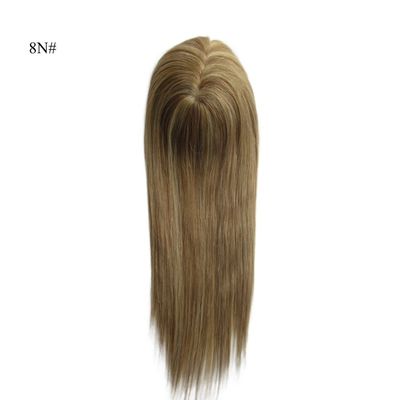Mono Topper de 16 pulgadas Monofilamento de pelo humano con costos de envío bajos