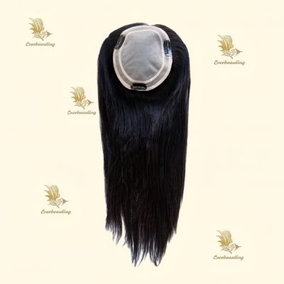 Tecnología artesanal Tamaño pequeño Parte lateral Cabello humano Color natural Peruca de toupee para mujeres