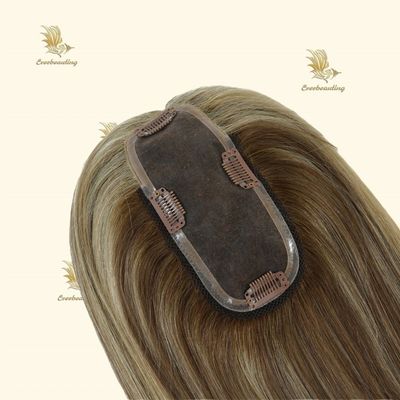 Monofilamentos de pelo humano ruso monofilamentos de pelo atados a mano en topper de colorante-23007