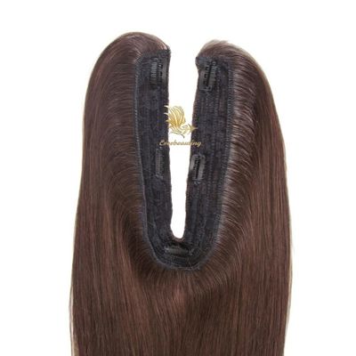 Cabello humano U Parte Topper U Forma Topper Función Añadir longitud del cabello y volumen