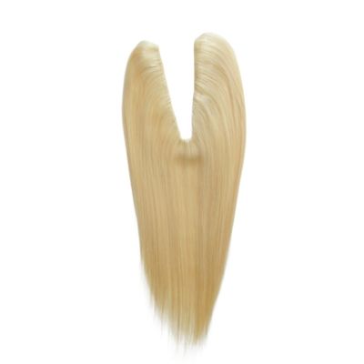 Blonde textura recta U parte de cierre US Topper para las extensiones de cabello