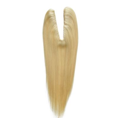 Blonde textura recta U parte de cierre US Topper para las extensiones de cabello