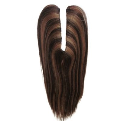 US Topper de cabello humano virgen Remy U parte Topper textura recta