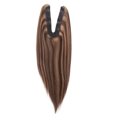 US Topper de cabello humano virgen Remy U parte Topper textura recta