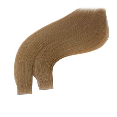 Se acepta la solicitud personalizada de extensiones de cabello con cinta prefijada en color rubio