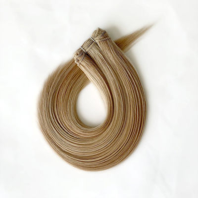 100 Remy Cabello humano cosido en trenzas de doble dibujo Blonde ruso extensiones de trenzas para el pelo