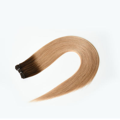 100 Remy Cabello humano cosido en trenzas de doble dibujo Blonde ruso extensiones de trenzas para el pelo