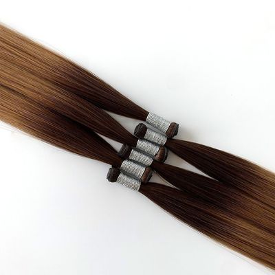 Lo más reciente de la moda de personalización 100% natural Remy tejido del cabello para extensiones de cabello europeo