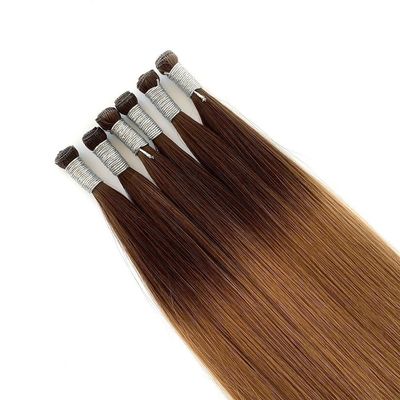 Lo más reciente de la moda de personalización 100% natural Remy tejido del cabello para extensiones de cabello europeo