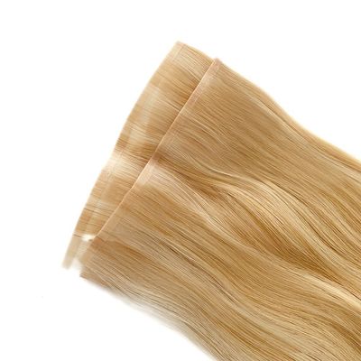 24 pulgadas sin costura Invisible PU tejido de piel 100% extensión de cabello humano para salón y mujeres