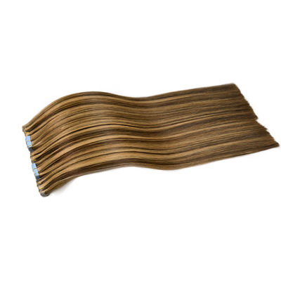 No derramarse cinta de pelo humano europeo en extensión de cabello cinta de pelo remy 200 paquetes/caja