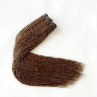 Dyeable ruso de la máquina de extensiones de tejido del cabello humano 100% de la cutícula virgen cabello alineado