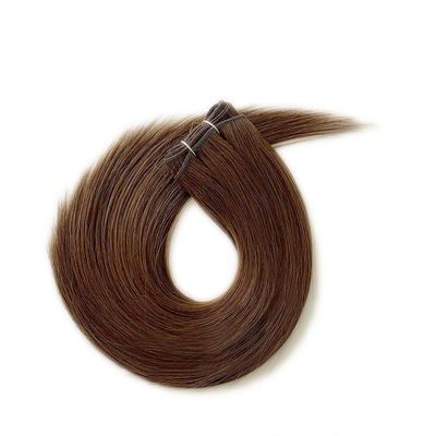 Dyeable ruso de la máquina de extensiones de tejido del cabello humano 100% de la cutícula virgen cabello alineado
