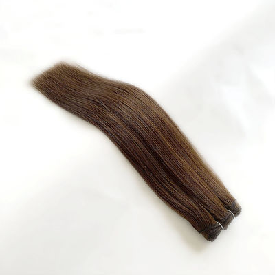 Dyeable ruso de la máquina de extensiones de tejido del cabello humano 100% de la cutícula virgen cabello alineado