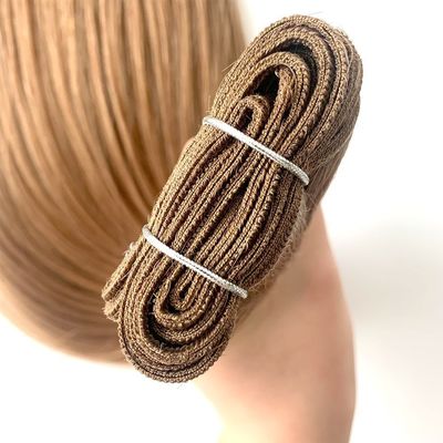 Tejido de cabello de máquina doble dibujado ruso Remy virgen Tejido de cabello para cabello libre de enredos