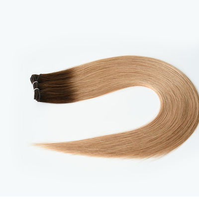 24 pulgadas de cabello natural recto extensiones de tejido Blonde Remi doble tejido de cabello humano