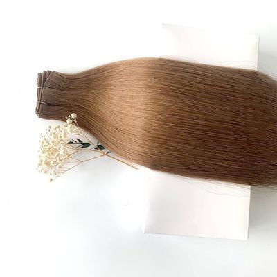 24 pulgadas de cabello natural recto extensiones de tejido Blonde Remi doble tejido de cabello humano