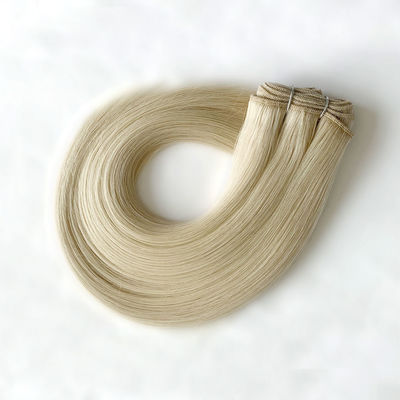 100 g/paquete Blonde Remi doble tejido de cabello humano tejido personalizado