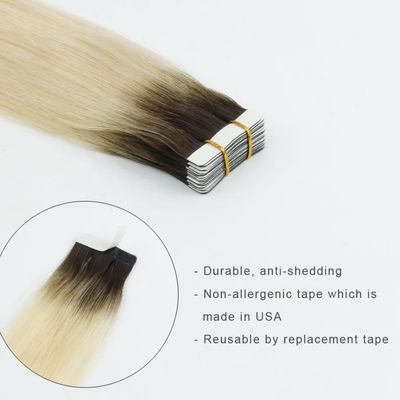 18 Meses de Vida Crudo Indian Wavy Cabello Humano cinta Ins Extensiones de cabello con cintas duraderas