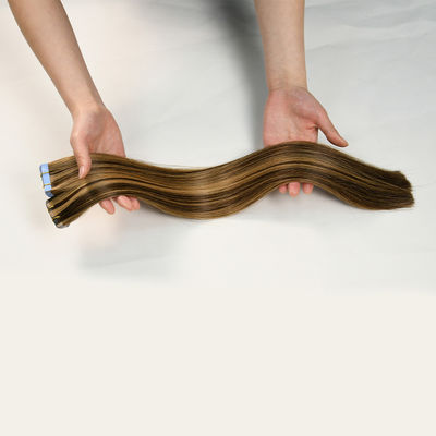 Cintas en 100 cabello humano doble dibujado ruso Remi extensión de pelo 14A grado para el mercado final
