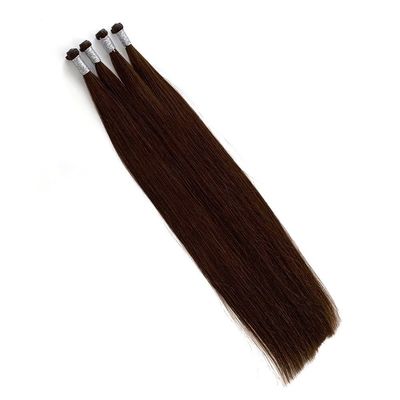 100% virgen humana cuticular Remy alineada con tejido de pelo ruso con tecnología de corte genio