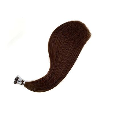 100% virgen humana cuticular Remy alineada con tejido de pelo ruso con tecnología de corte genio