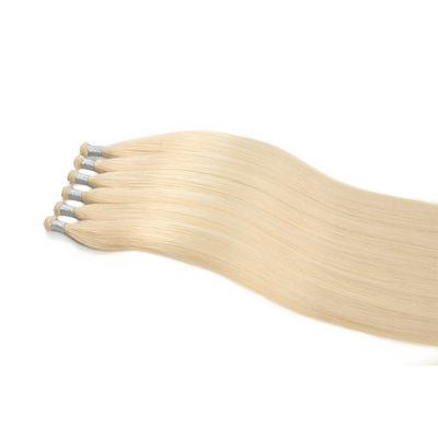 24 pulgadas de tejido de genio doble dibujado delgado invisible mano atada virgen extensiones de pelo Remy