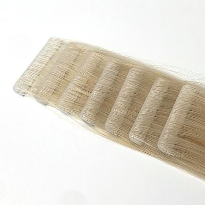 Cintas de extensión de cabello humano pre-enlazadas con pegamento, invisibles, atadas a mano, de inyección sin costuras