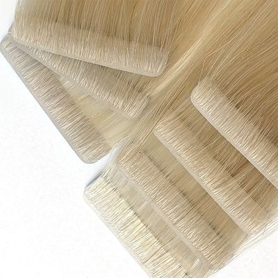 Cintas de extensión de cabello humano pre-enlazadas con pegamento, invisibles, atadas a mano, de inyección sin costuras