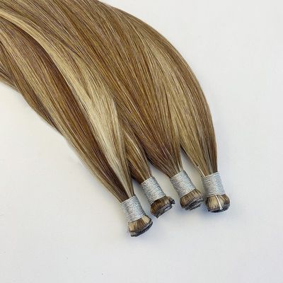 Ruso recto delgado Invisible Genius Extensiones de cabello de trama doble Cabello humano