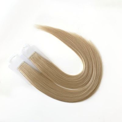 Cintas de extensión de cabello humano pre-enlazadas con pegamento, invisibles, atadas a mano, de inyección sin costuras