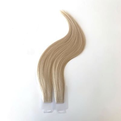 Cintas de extensión de cabello humano pre-enlazadas con pegamento, invisibles, atadas a mano, de inyección sin costuras
