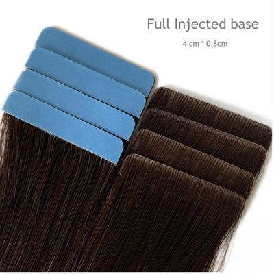 Cabello crudo doblemente dibujado cinta inyectada en extensiones cutícula alineada cinta invisible cabello