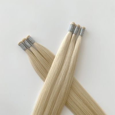 Largo del cabello 24 pulgadas 100% de cabello humano europeo cinta invisible en extensiones de cabello genio tejido personalización