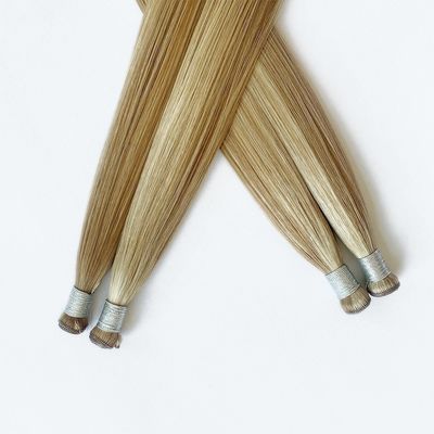 Estilo recto genio corte de pelo humano extensiones de cinta de tejido de la piel con pegamento y pegamento