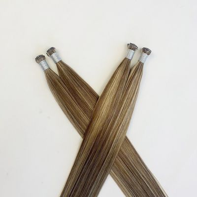Extensiones de cabello humano de donantes natural recto cabello vietnamita teñible tejido genio