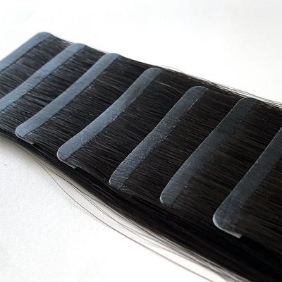 20 pulgadas de cinta delgada recta India cruda Remy cabello virgen con suave y brillante