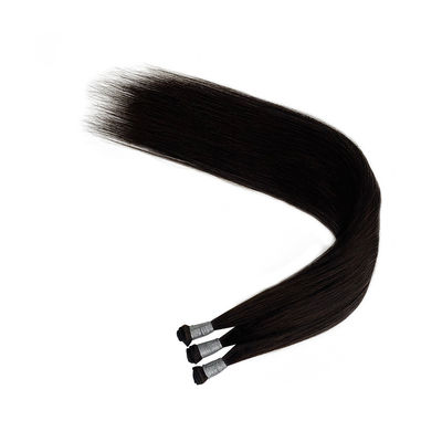 100% Virgen humana rusa Remy extensiones de cabello de extremo grueso tejido atado a mano sin derramamiento