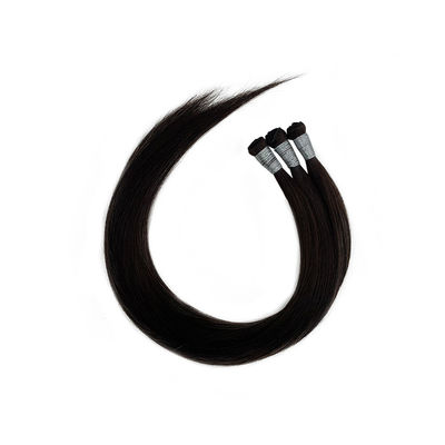 100% Virgen humana rusa Remy extensiones de cabello de extremo grueso tejido atado a mano sin derramamiento