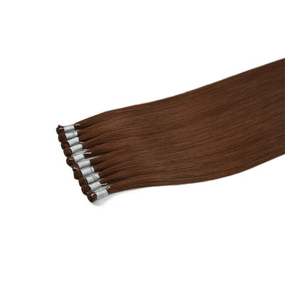 100% Virgen humana rusa Remy extensiones de cabello de extremo grueso tejido atado a mano sin derramamiento