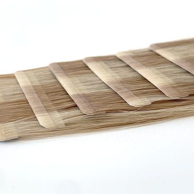 Extensiones de cabello con cinta adhesiva prefijada hechas con pelo de la cutícula rusa y cinta delgada