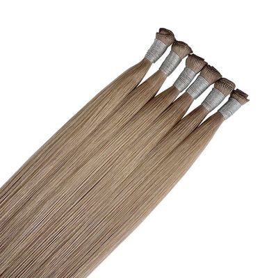 Extensiones de tejido de cabello 100% natural de Europa Atado a mano Invisible Doble Alineado Genius