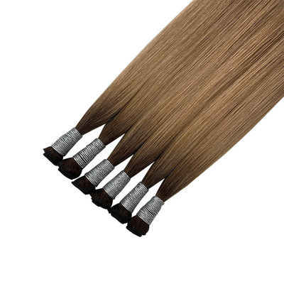 100 g/paquete Cabello brasileño de trama plana cuticular doblemente dibujada extensiones de cabello humano intactas