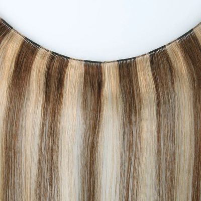 Genius Tejido de actualización Tejido de mano suave y delgado de color oscuro Extensión de cabello sin derramamiento