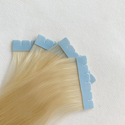 Extensiones de cabello Cuticula llena alineada Mini cinta doble dibujado 613 rubia 20 pulgadas recta