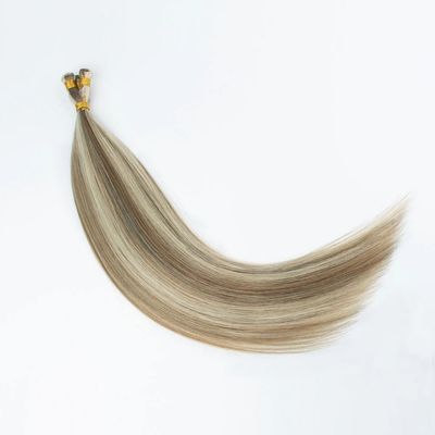 100% de piel virgen rusa atada a la mano con tejido de doble cabello tirado 0,300 kg de paquete Peso bruto