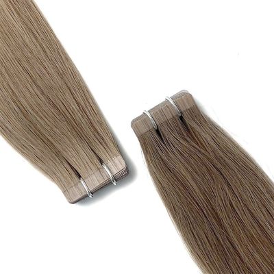 Cabello remy rubio negro gris color cutícula alineada cinta brasileña en extensiones de cabello humano