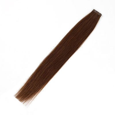 100% de cabello humano extensiones de seda recta proveedor de color natural cinta europea en el cabello remy
