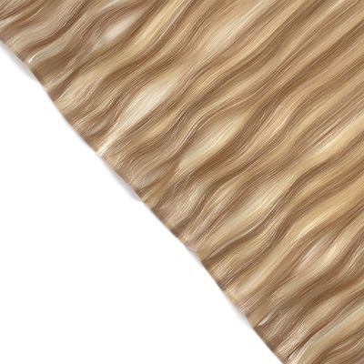 Remy Hair Dyeable PU Skin Weft /Tape Weft Extension con cinta de resaltado en las extensiones de cabello